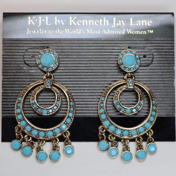 Vintage KENNETH JAY LANE Chandelier Earrings - Picture 3 of 15